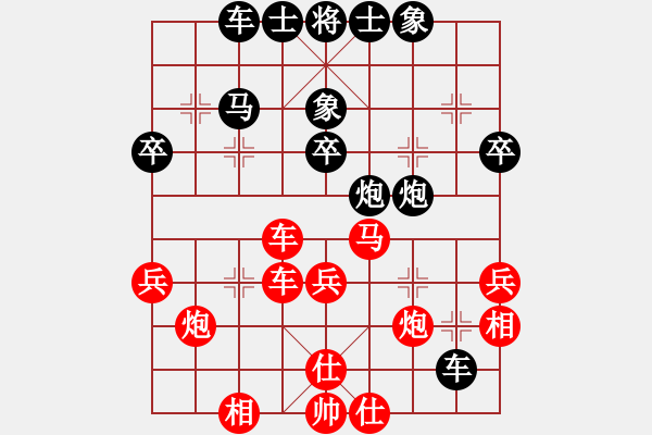 象棋棋譜圖片：謝靖 先和 尚威 - 步數(shù)：40 