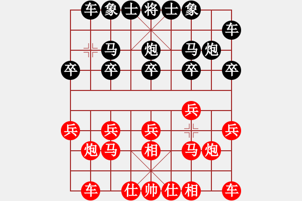 象棋棋譜圖片：大力水手[紅] -VS- 熬?。黑] - 步數(shù)：10 