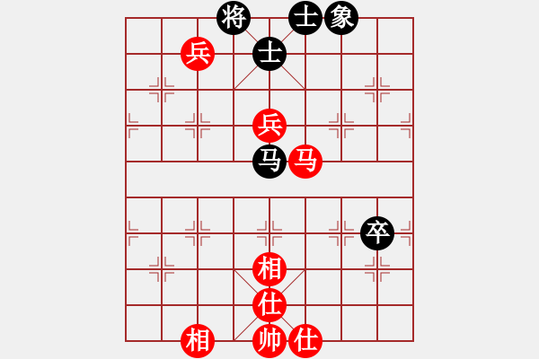 象棋棋譜圖片：五七三對屏風(fēng)馬3卒 紅車94變化 - 步數(shù)：110 