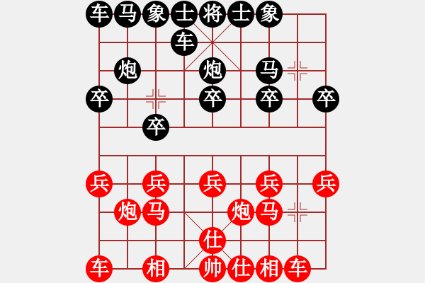 象棋棋譜圖片：黃笑(3段)-負(fù)-安新白洋淀(天帝)自有我在 殺穩(wěn)陣 - 步數(shù)：10 