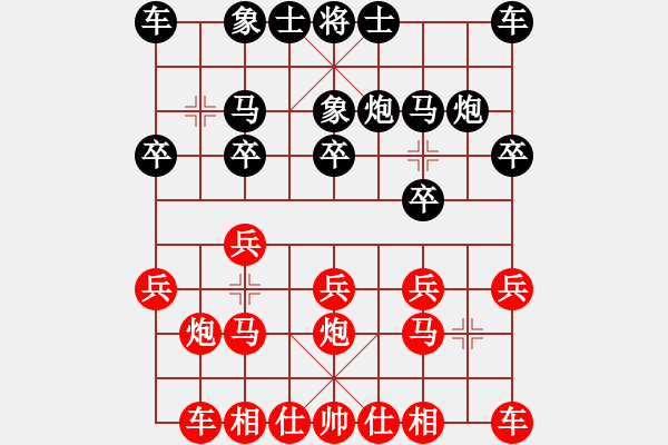 象棋棋譜圖片：2021.4.28.2五分鐘積分場先勝仙人指路對過宮炮 - 步數(shù)：10 