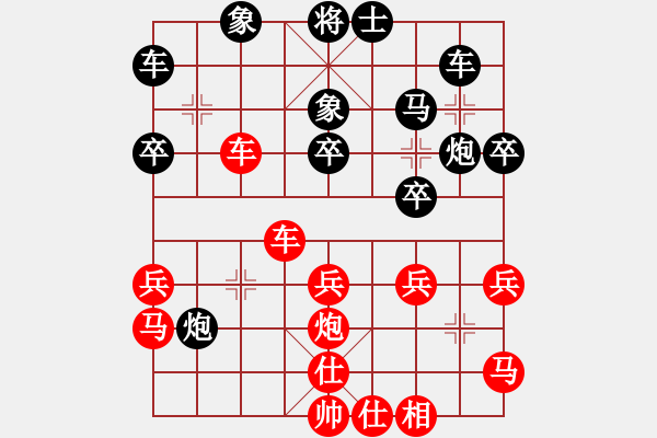 象棋棋譜圖片：棋盤之戰(zhàn)神(4段)-負-煙臺棋圣(8段)仙人指路轉(zhuǎn)左中炮對卒底炮 黑馬8進7 - 步數(shù)：40 