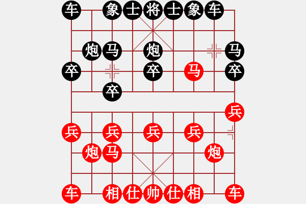 象棋棋谱图片：火炮车神 先负 王天一 - 步数：10 