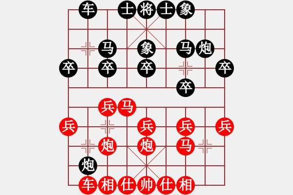 象棋棋譜圖片：山東 李翰林 負(fù) 杭州 王天一 - 步數(shù)：20 