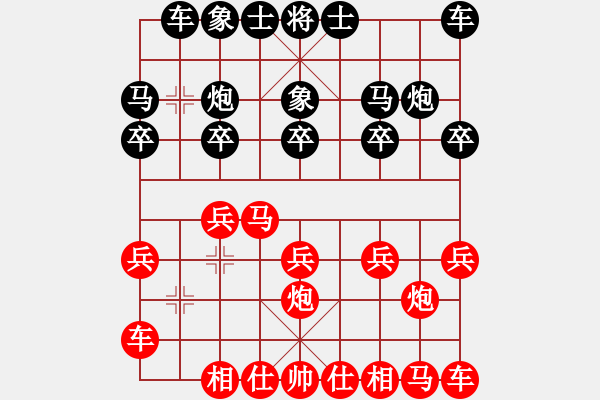 象棋棋譜圖片：上下自如(1段)-勝-帥帥下棋二(3段) - 步數(shù)：10 