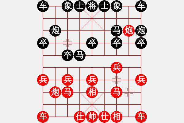 象棋棋譜圖片：暢想時(shí)空[紅] -VS- 醉棋渡河[黑] - 步數(shù)：10 