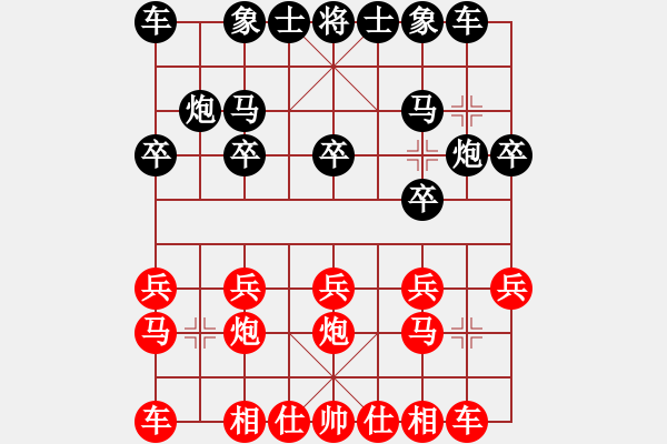 象棋棋譜圖片：弈天對局（紅） - 步數(shù)：10 