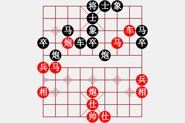 象棋棋譜圖片：恐怖的棋圣(月將)-負(fù)-道士的藝術(shù)(8段)中炮對(duì)單提馬 - 步數(shù)：40 