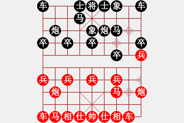 象棋棋譜圖片：逍遙→弦月[335701514] -VS- 丶天道酬勤[643026161] - 步數(shù)：10 