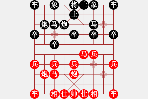 象棋棋譜圖片：20100425 2100 江小魚王[327759100] 先勝 不醉不歸[3926794] - - 步數(shù)：10 