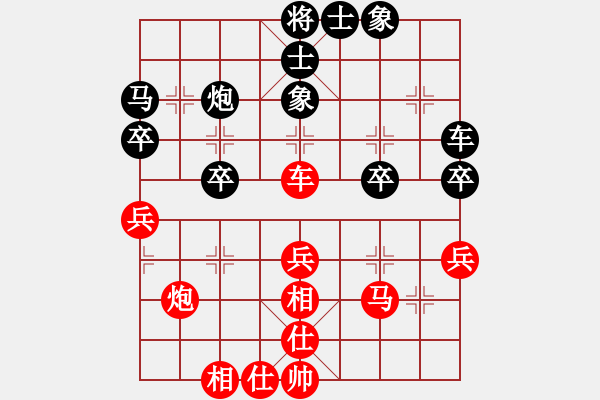 象棋棋譜圖片：jiaweih(北斗)-和-菜鳥分享庫(9星) - 步數(shù)：40 