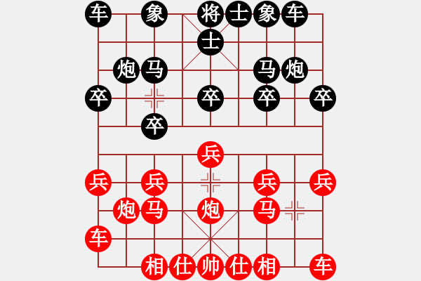 象棋棋譜圖片：中炮七路馬對(duì)屏風(fēng)馬（鄭老大 負(fù) 北京棋迷） - 步數(shù)：10 