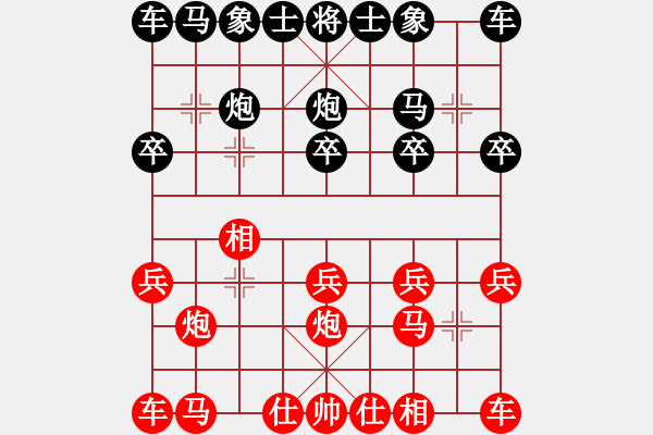 象棋棋譜圖片：咸安王(6段)-勝-紙老虎咕咚(2段) - 步數(shù)：10 