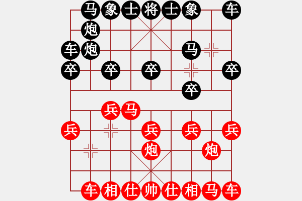 象棋棋譜圖片：1914局 B03-中炮對鴛鴦炮-徐晃(1450) 先負 旋風引擎23層(2830) - 步數(shù)：10 