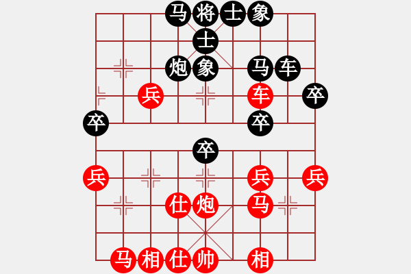 象棋棋譜圖片：衛(wèi)士(4段)-勝-臨沭蘇敗(4段)中炮過(guò)河車(chē)對(duì)反宮馬 - 步數(shù)：40 