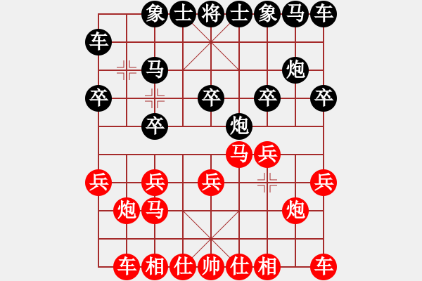 象棋棋譜圖片：1524局 E04- 仙人指路對(duì)士角炮或過宮炮-天天Ai1-3(先負(fù))小蟲引擎23層 - 步數(shù)：10 