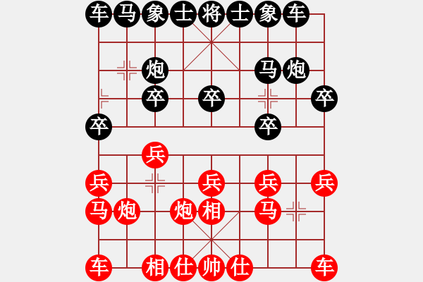 象棋棋譜圖片：因?yàn)樗訹1245437518] -VS- 板凳[572176080] - 步數(shù)：10 