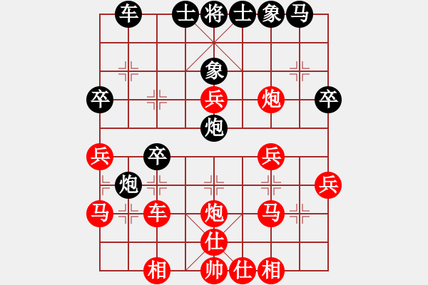 象棋棋譜圖片：1994局 C51-五六炮左邊馬對(duì)屏風(fēng)馬-旋風(fēng)引擎23層 紅先勝 旋風(fēng)九專(菜鳥) - 步數(shù)：40 