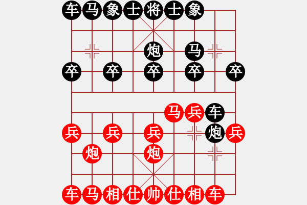 象棋棋譜圖片：《中炮進三兵對左炮封車轉(zhuǎn)列炮》 紅右馬盤河！ - 步數(shù)：10 