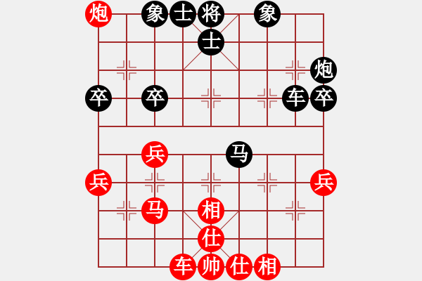 象棋棋譜圖片：無夕棋王(日帥)-負-魔鬼轉(zhuǎn)世(月將)中炮對左三步虎轉(zhuǎn)列炮 - 步數(shù)：40 