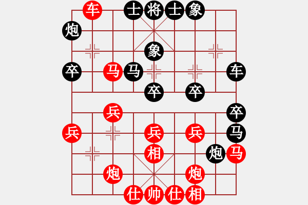 象棋棋譜圖片：張培祥(業(yè)九一) 勝 昆侖 E40 對(duì)兵局轉(zhuǎn) 五七炮對(duì)屏風(fēng)馬進(jìn)３卒右馬外盤河 - 步數(shù)：40 