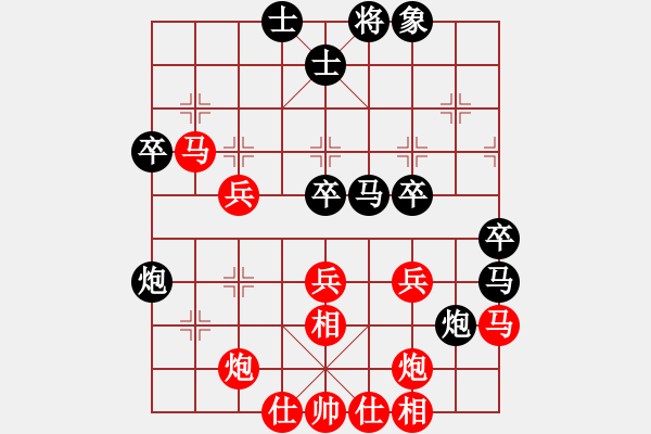 象棋棋譜圖片：張培祥(業(yè)九一) 勝 昆侖 E40 對(duì)兵局轉(zhuǎn) 五七炮對(duì)屏風(fēng)馬進(jìn)３卒右馬外盤河 - 步數(shù)：50 