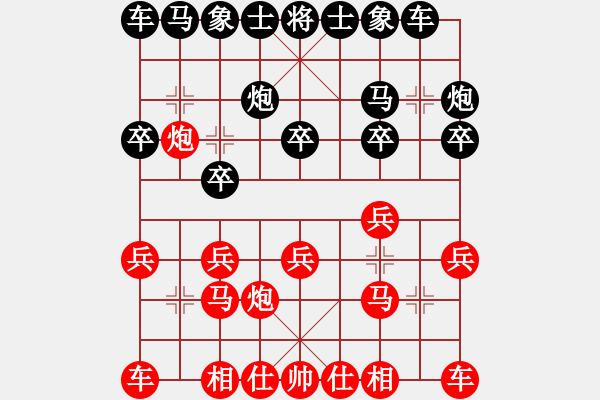 象棋棋谱图片：1轮5台 汉中.丁远亮先负商洛.程虎 - 步数：10 