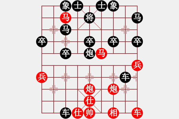 象棋棋譜圖片：夜孤寒1號(hào)紅負(fù)葬心【中炮進(jìn)三兵對(duì)左炮封車轉(zhuǎn)列炮 紅右馬盤河】 - 步數(shù)：30 