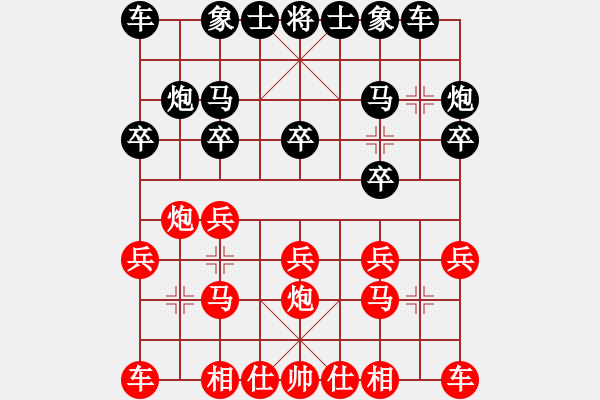 象棋棋譜圖片：夏激揚(yáng)紅勝葬心〖對兵互進(jìn)右馬局〗 - 步數(shù)：10 