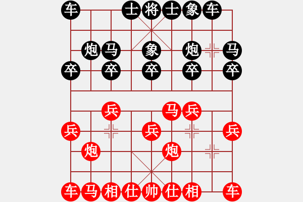 象棋棋譜圖片：‖棋家軍‖皎月2[2739506104] -VS- 微笑在我心[1141873025]業(yè)余四級(jí) - 步數(shù)：10 