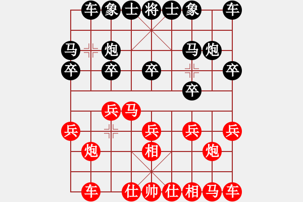 象棋棋譜圖片：先負(fù) 仲哥 鎖葫蘆炮 - 步數(shù)：10 