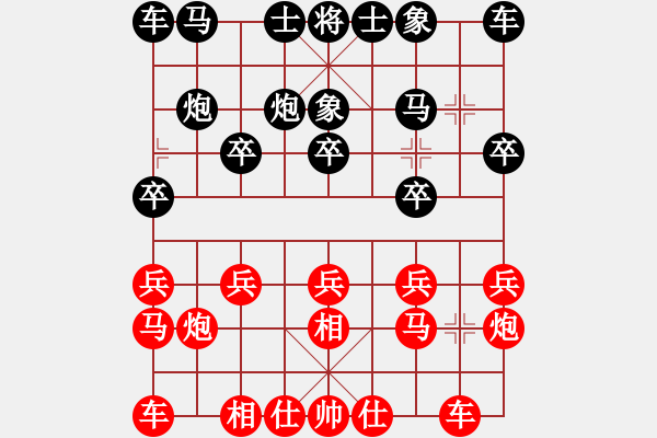 象棋棋谱图片：Q★紫玫瑰 VS Q★一个念头 - 步数：10 