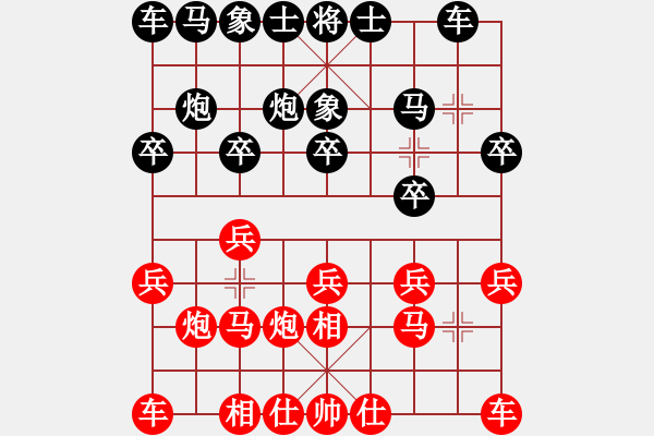 象棋棋譜圖片：隨便下下吧(1段)-和-鐮刀斧頭(6段) - 步數(shù)：10 