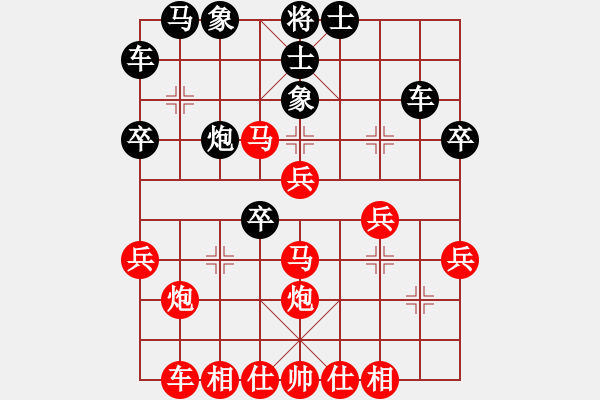 象棋棋譜圖片：華山對決(月將)-勝-穎業(yè)住宿(月將) - 步數(shù)：34 