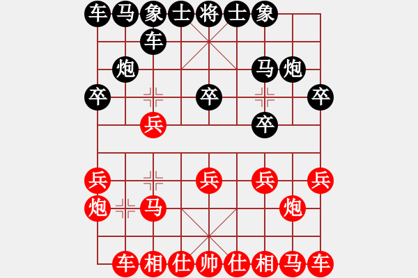 象棋棋譜圖片：盜譜筆記(7星)-和-cqbbjyla(5星) - 步數(shù)：10 