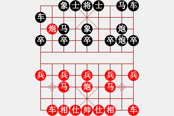 象棋棋譜圖片：八寶馱龍槍_7245[紅] -VS- Bdajun[黑] - 步數(shù)：10 