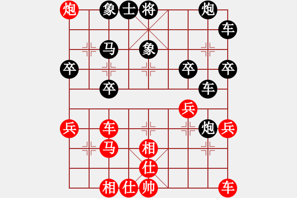 象棋棋譜圖片：八寶馱龍槍_7245[紅] -VS- Bdajun[黑] - 步數(shù)：40 