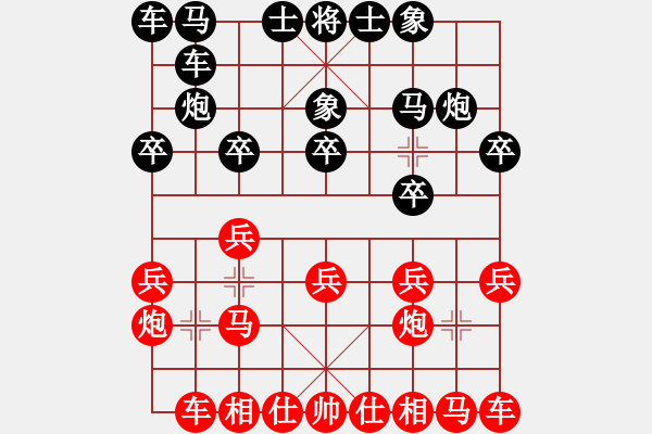 象棋棋谱图片：广东省 杨鸿轲 和 广东省 张峻 - 步数：10 