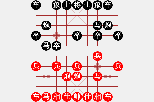 象棋棋譜圖片：貪心的小淘氣[紅] -VS- 拜師學(xué)棋[黑] - 步數(shù)：10 