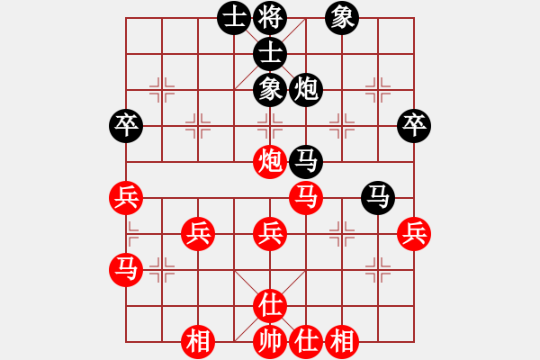 象棋棋譜圖片： 五七炮不挺兵對屏風馬進７卒 紅左直車對黑右直車右炮巡河[黑沖3卒對紅退車騎河]w3c1 - 步數(shù)：50 