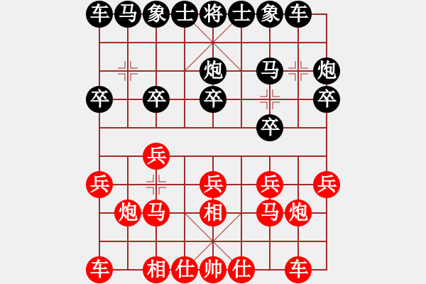 象棋棋譜圖片：1257局 A13- 飛相對進左馬-小蟲引擎23層 (先勝) BugChess Plus 19-0 - 步數：10 