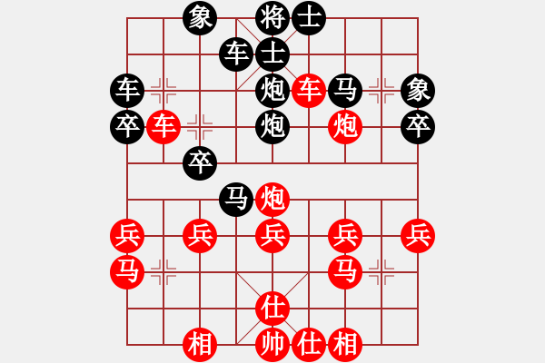 象棋棋譜圖片：徒步棋評(píng)之 部長(zhǎng)先勝進(jìn)哥：驚天大棄車【過(guò)宮炮VS左中炮橫車---進(jìn)中卒】 - 步數(shù)：30 