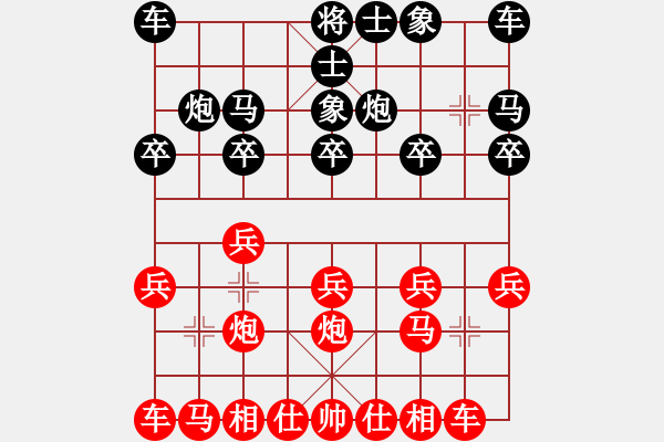 象棋棋譜圖片：堂哥(2舵)-負(fù)-一個(gè)半盤棋(2舵) - 步數(shù)：10 