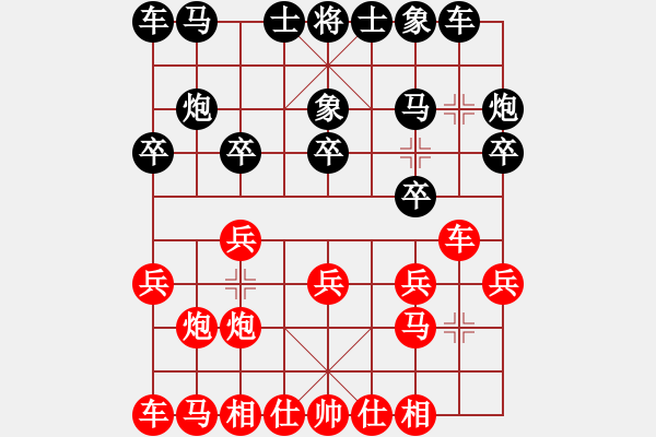 象棋棋譜圖片：1068局 A07- 金鉤炮局-旋風(fēng)引擎23層 (先勝) 象棋旋風(fēng)九代專業(yè)版(專業(yè)) - 步數(shù)：10 