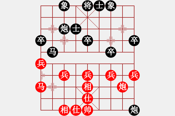 象棋棋譜圖片：2018.10.27.2人機(jī)評(píng)測后勝飛相局對(duì)士角炮.pgn - 步數(shù)：38 