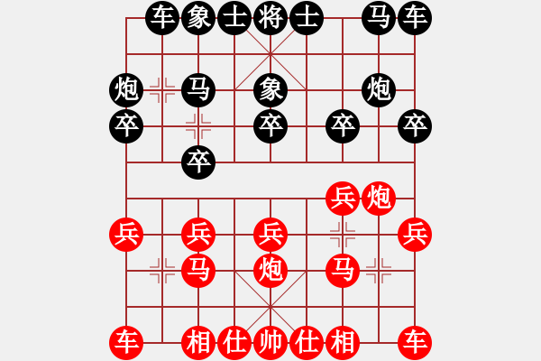 象棋棋譜圖片：棋鹿(7段)-負(fù)-火鴨(6段) 中炮巡河炮對(duì)左三步虎 - 步數(shù)：10 