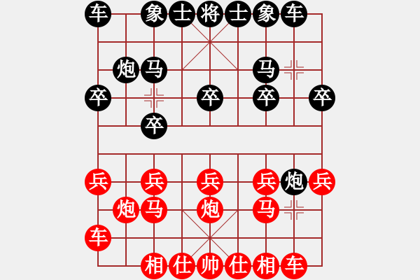 象棋棋譜圖片：?jiǎn)螁螁?8級(jí))-負(fù)-bbboy002(2級(jí)) - 步數(shù)：10 