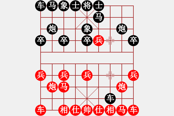 象棋棋譜圖片：【軍臨天下】一往如前[紅] -VS- 熱血盟●溫柔一刀[黑] - 步數(shù)：10 