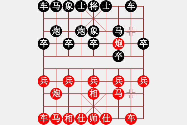 象棋棋譜圖片：qtshg(3級(jí))-負(fù)-張丹楓師父(9級(jí)) - 步數(shù)：10 