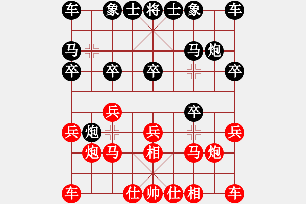 象棋棋譜圖片：散眼子(3段)-勝-無敵天下(5段) - 步數(shù)：10 